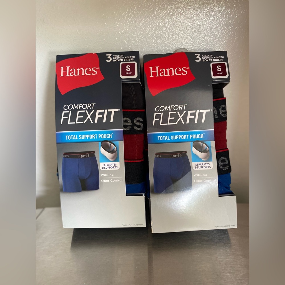 Hanes Comfort Flex Fit Boxer Briefs - Black, Red, Blue